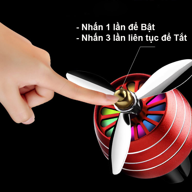 Quạt Sáp Thơm Ô Tô Gắn Cửa Gió Xe VERSION 1 - Có Đèn Led