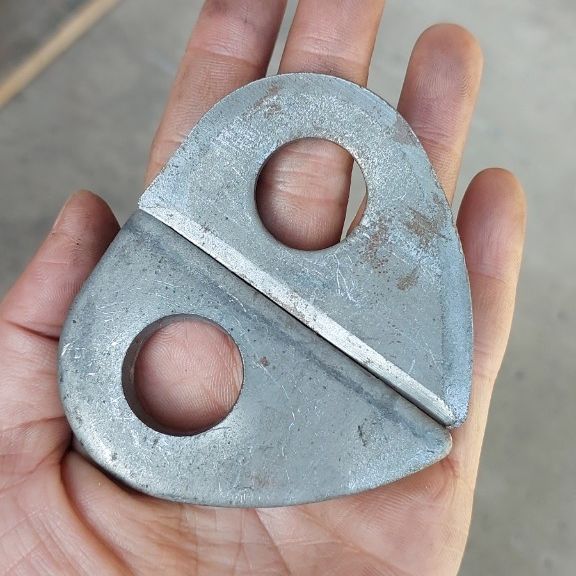 2 Bát khóa cửa sắt, bát khóa trái tim 8li