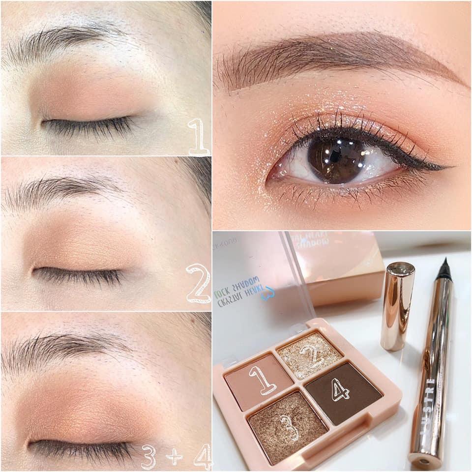 [HCM]Phấn mắt 4 ô Black Rouge Crytal Heart Lock Shadow (ib chọn màu)