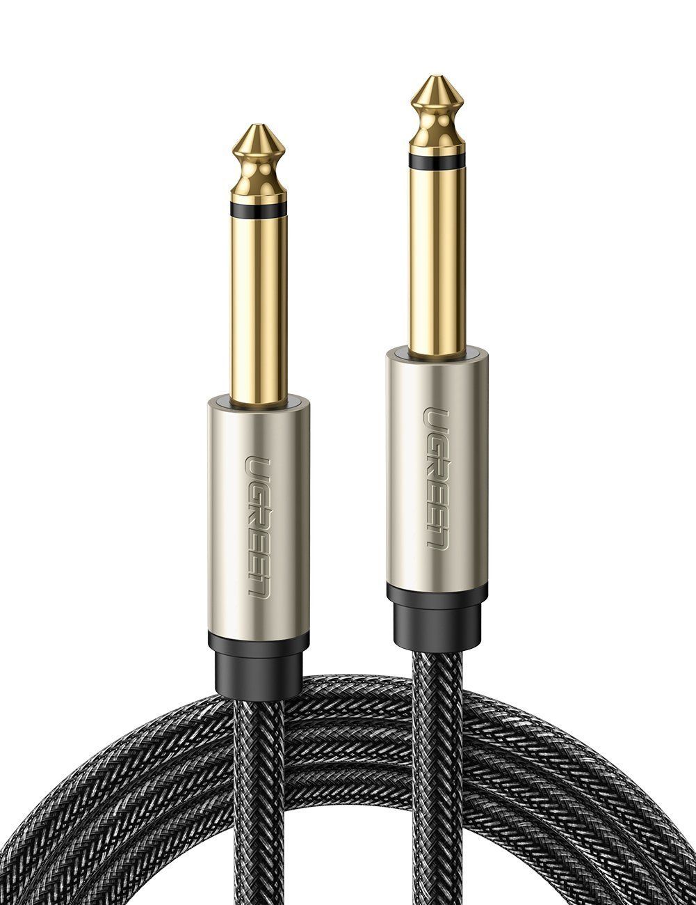 Ugreen 10640 5m màu xám cáp 6.5mm ts âm thanh pro audio đầu mạ vàng 24k av128 10640