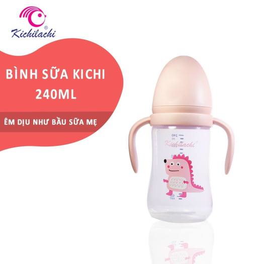 BÌNH SỮA KICHI CỔ RỘNG PP 180ML/240ML
