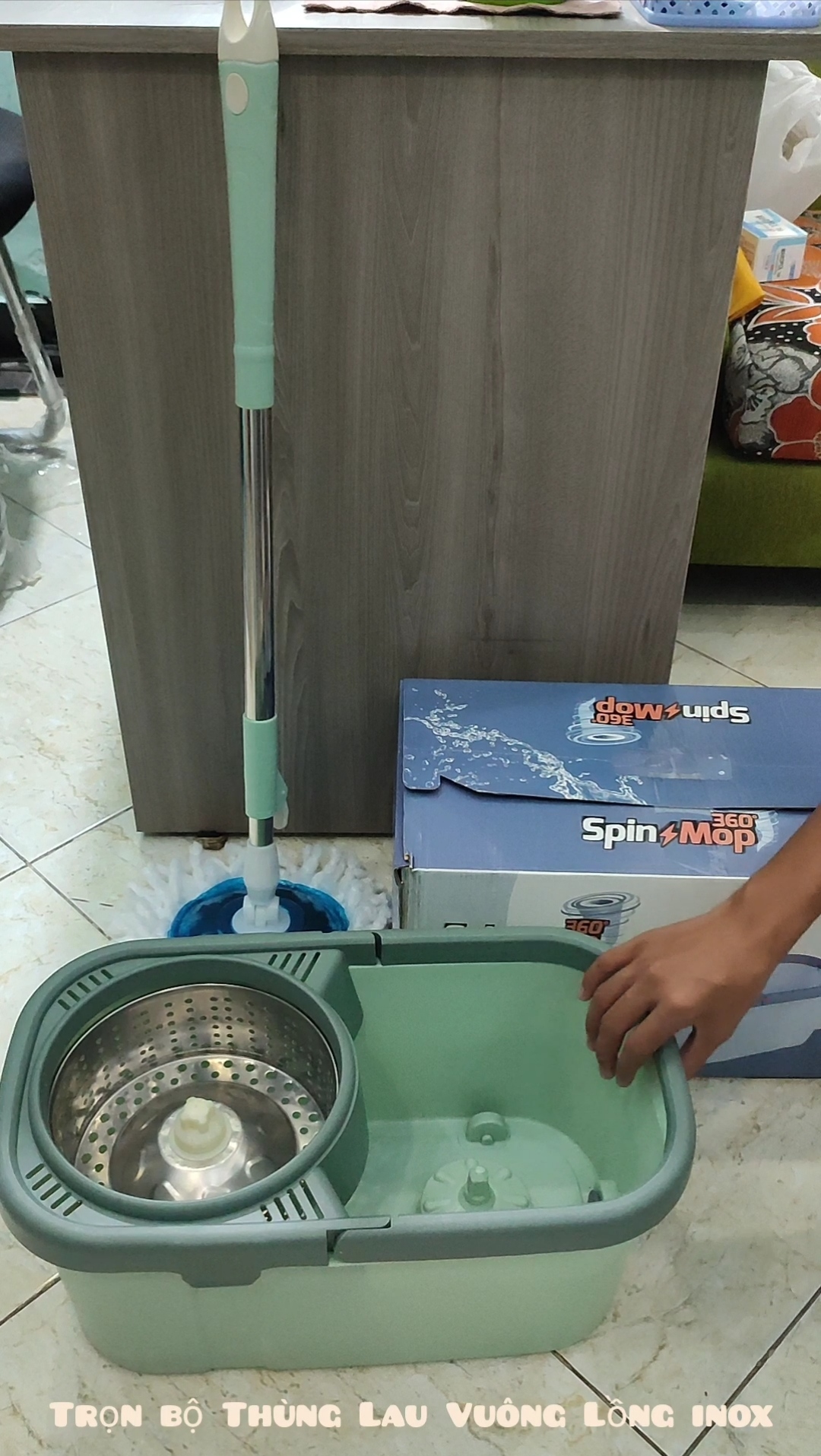 * Giá Rẻ *Trọn bộ thùng lau nhà 360 độ