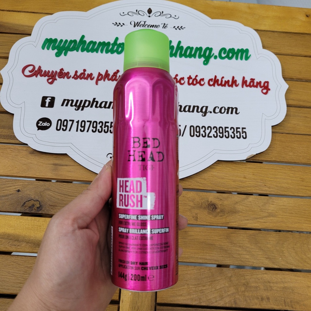 Tigi bedhead head rush xịt siêu bóng 200ml