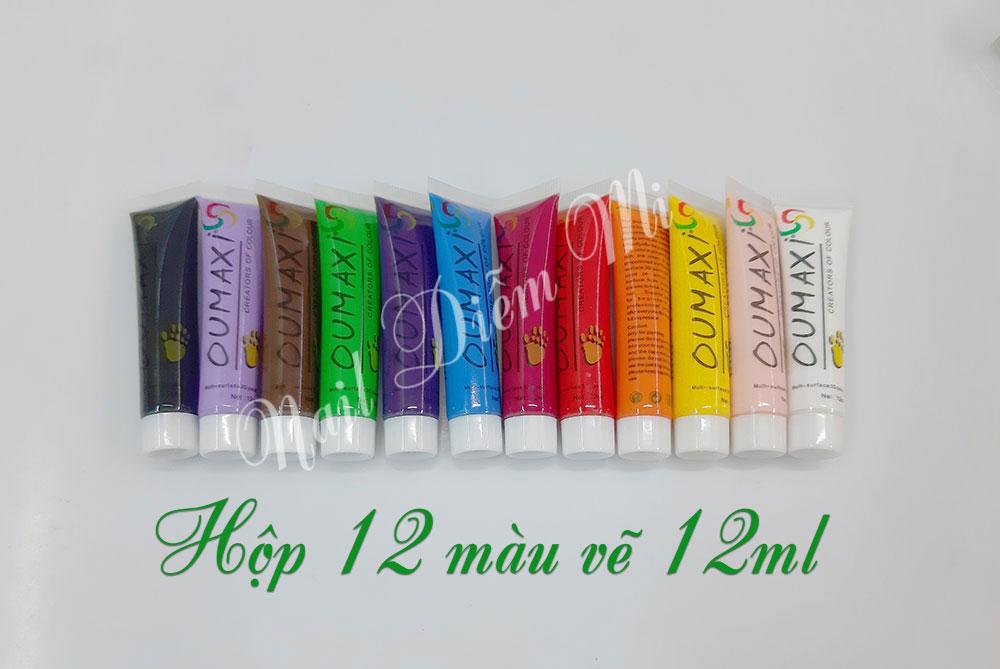 Hộp 12 tuýp màu vẽ 12ml