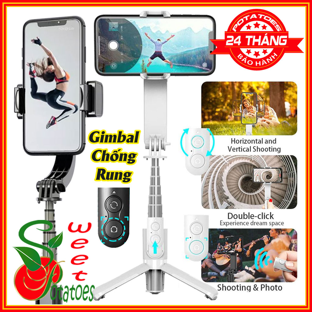 Gậy chụp ảnh gimbal chống rung điện thoại gậy chụp ảnh, gậy tự sướng, giá đỡ điện thoại, cây chụp hình 3 chân, tay cam gimbal cao cấp hơn gimbal smooth 4, gậy tripod live stream