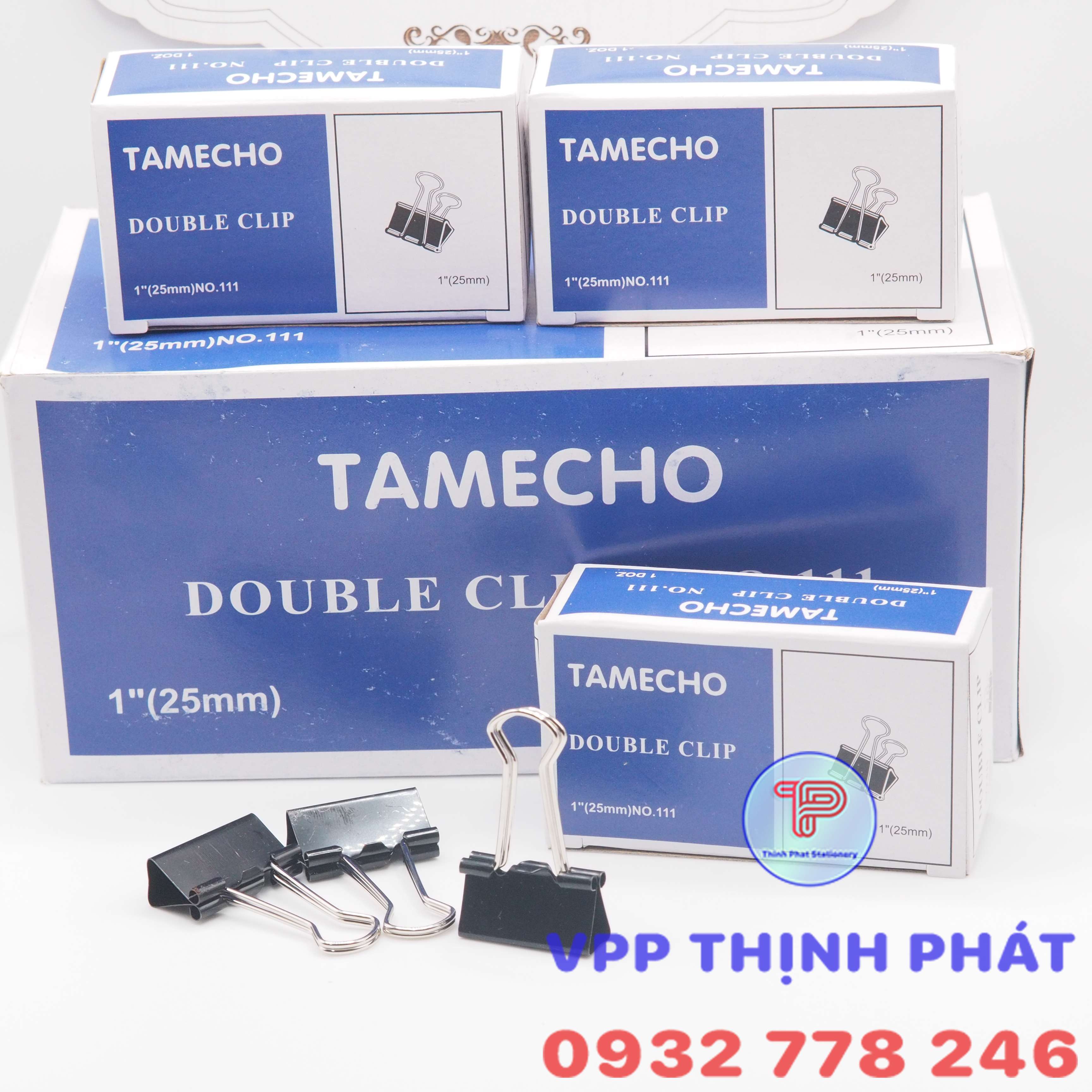 Kẹp bướm đen TAMECHO nhiều kích thước (1 hộp)