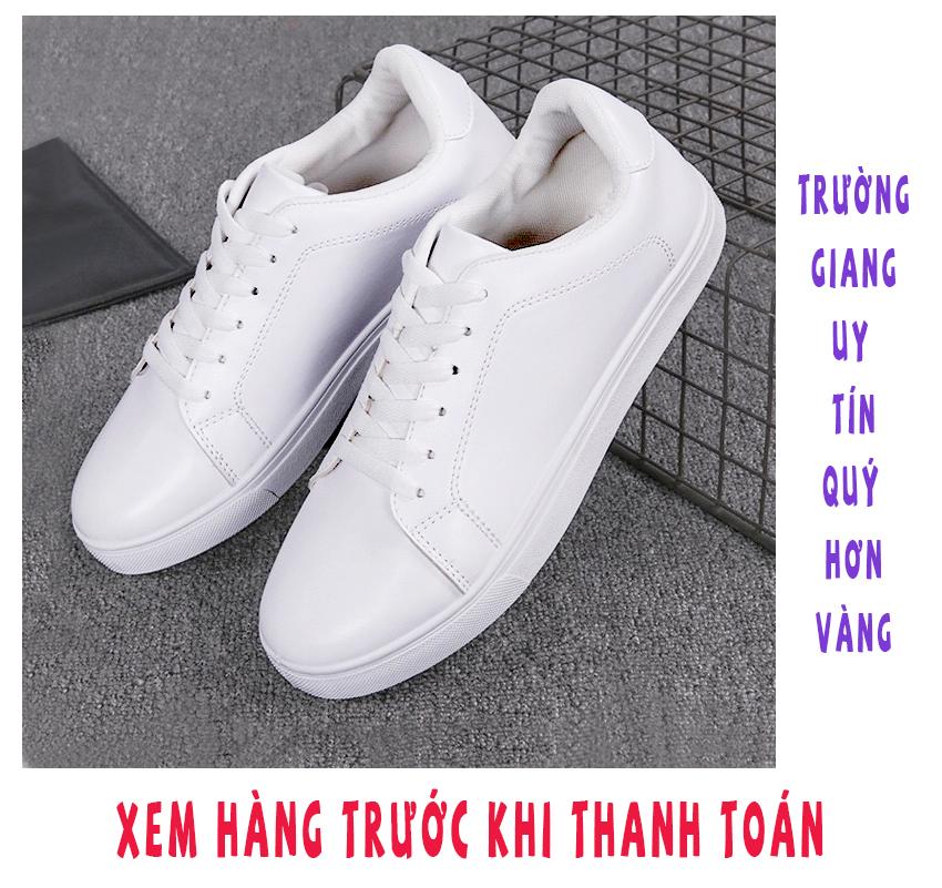 Giày thể thao nam sneaker full trắng thời trang mã M1M