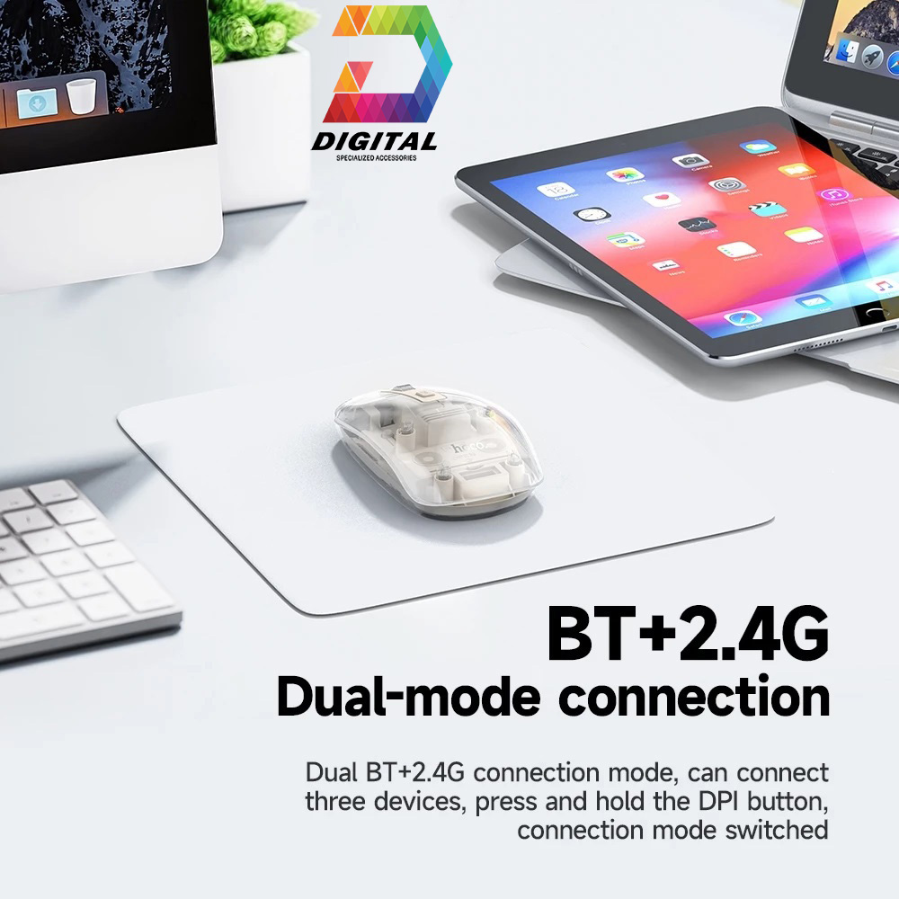 Chuột Không Dây Bluetooth & Wireless Hoco GM29 Chính Hãng