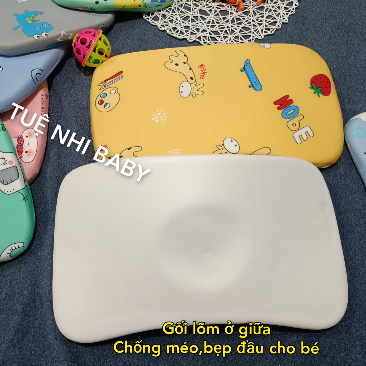 Gối cao su non cho bé(LOẠI TO 45x25cm)