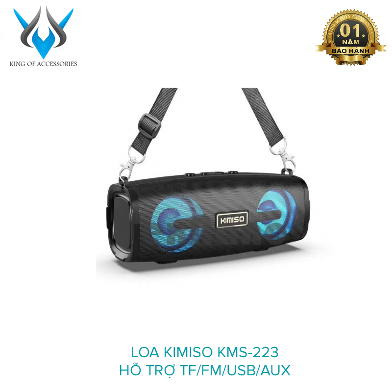 Loa bluetooth kimiso kms-223 hỗ trợ fm/thẻ/usb/aux