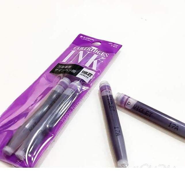 Set 2 Ống Mực Tím Bút Máy Nhật Preppy