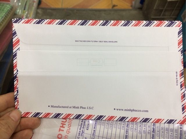 tập 20 chiếc phong bì thư có keo dính 2 mặt