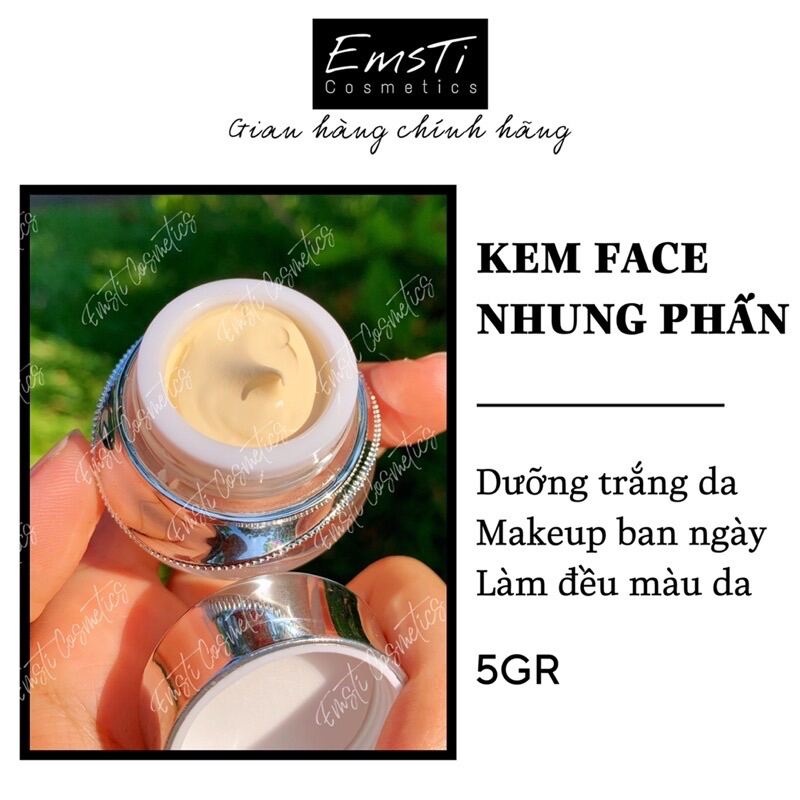 KEM FACE NHUNG PHẤN - Dưỡng trắng và makeup cho da mặt