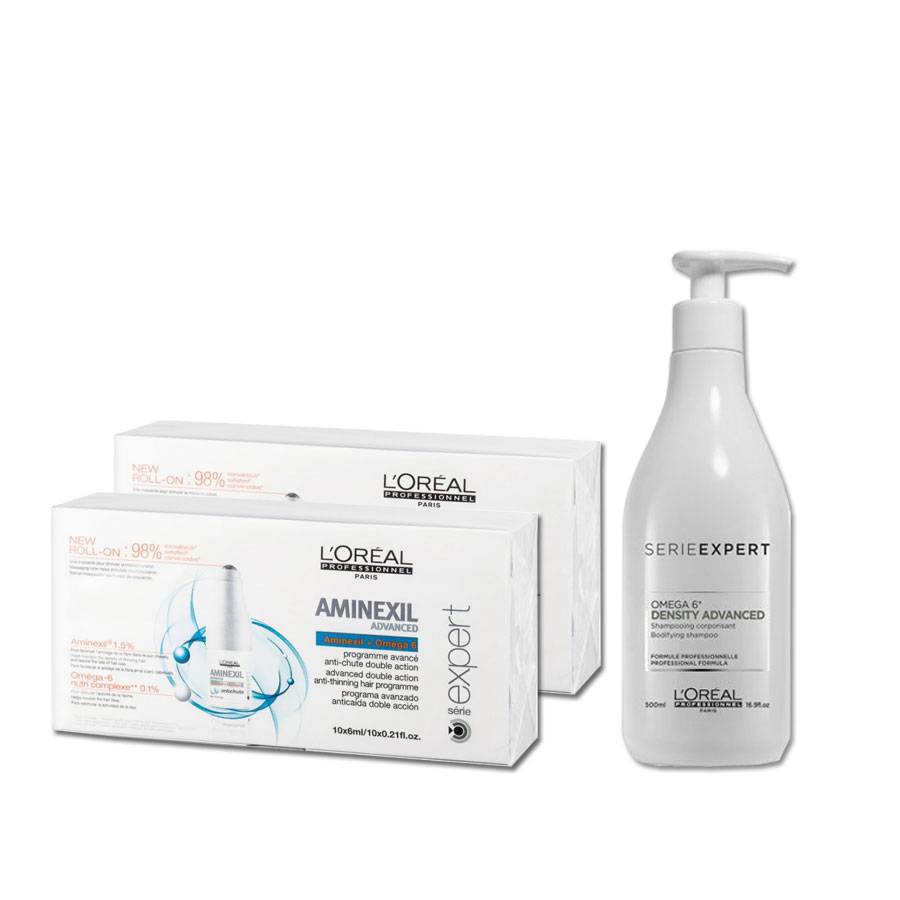 [HCM]Combo dầu gội và tinh chất giảm rụng tóc Loréal Density + Aminexil 500ml/100ml