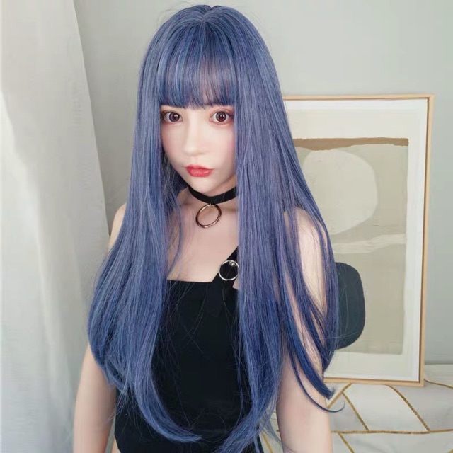 Tóc giả thẳng ❤️freeship❤️ tóc cả đầu thẳng màu hót