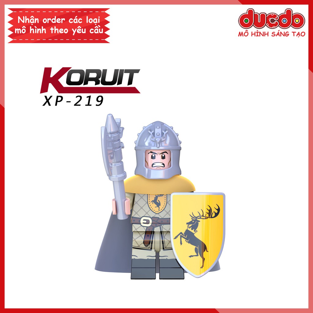 Minifigures lính trung cổ Trò chơi vương quyền - Đồ chơi Lắp ghép Xếp hình Mini Game of Thrones Koruit Mô hình KT1029