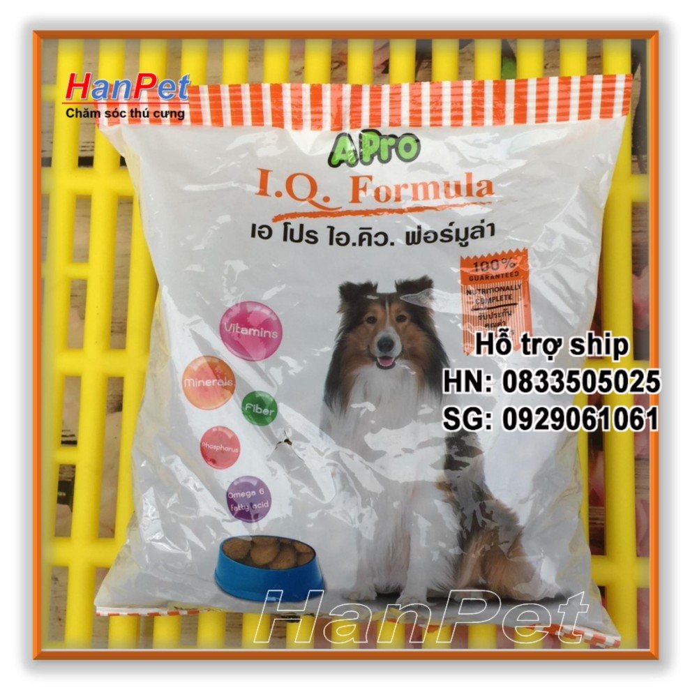 Hanpet - thức ăn dạng viên cho chó APRO IQ - xuất xứ Thái Lan - dùng cho chó mọi lứa tuổi - gói 500gr ( 235)