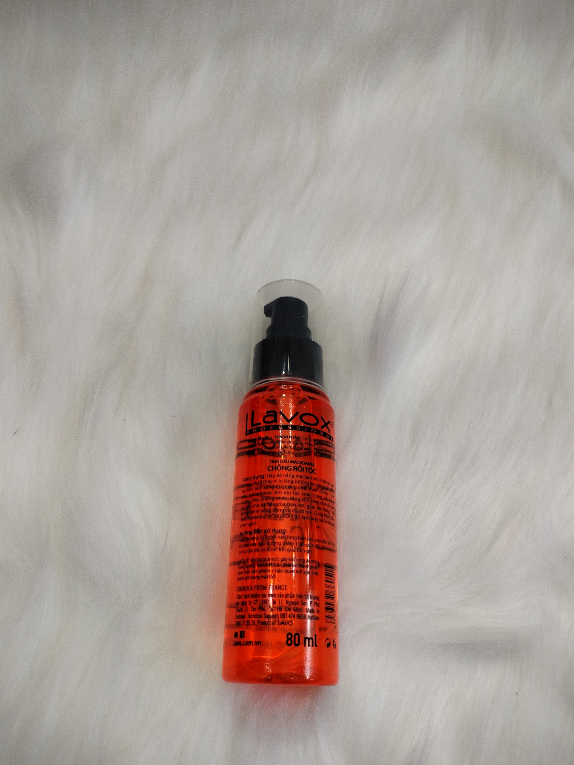 Tinh dầu bóng tóc Lavox cam 80ml