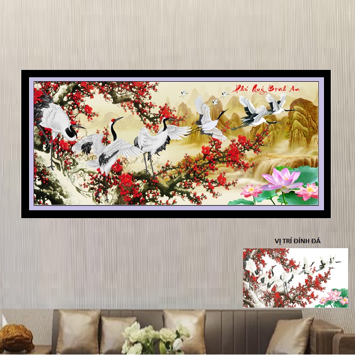 Tranh đính đá Phú Quý Bình An VS327 (ĐÁ ABC CAO CẤP) - Tự đính