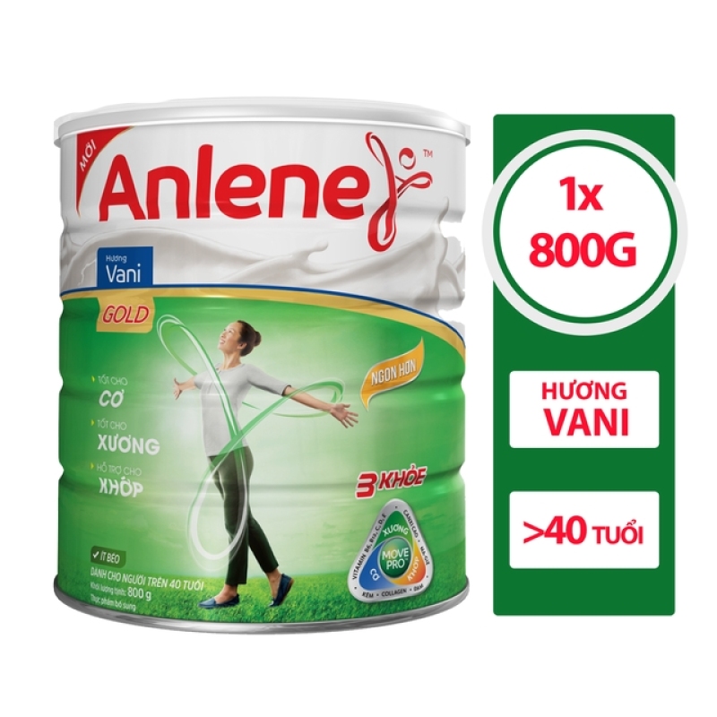 Sữa bột Anlene gold movepro 800g(trên 40 tuổi)