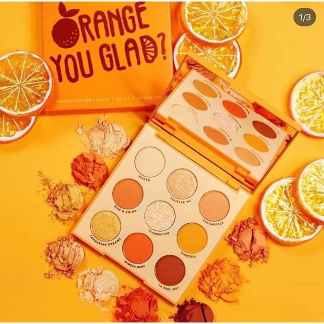 Bảng Phấn Mắt 9 Ô Colourpop Orange You Glad Pressed Powder Palette- Happy House