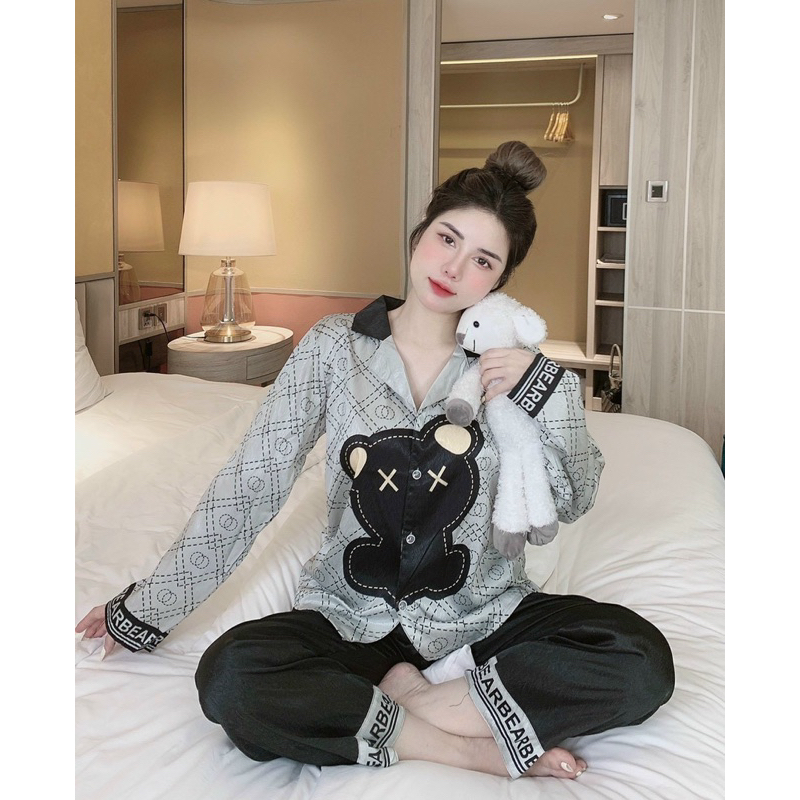 Bộ gấu Bear Lụa xước Ánh kím sang trọng