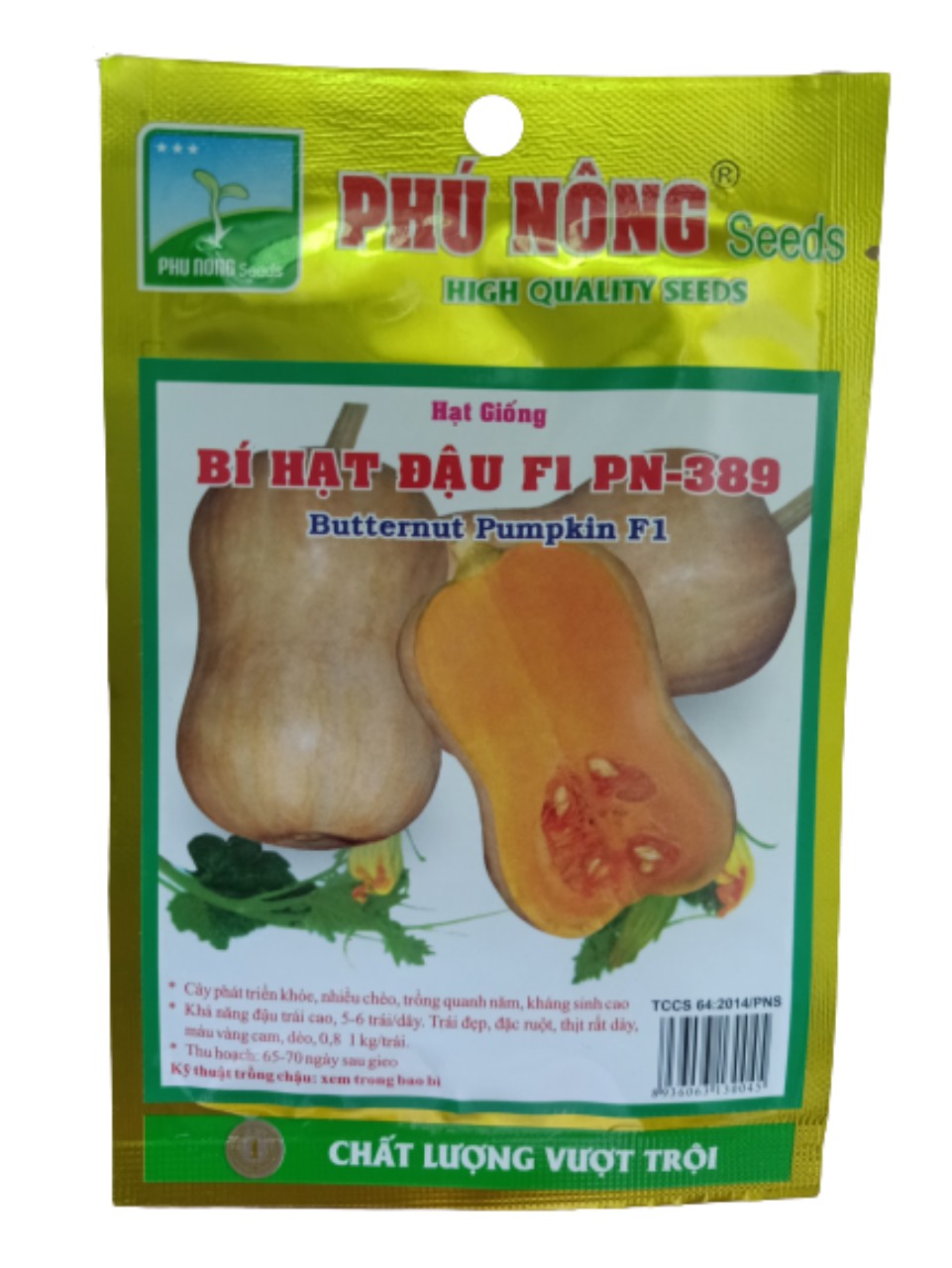 HẠT GiỐNG BÍ HẠT ĐẬU PN-389 (trái vàng) 2g