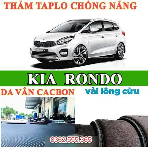 Thảm taplo KIA RONDO bằng lông Cừu 3 lớp hoặc Da Cacbon