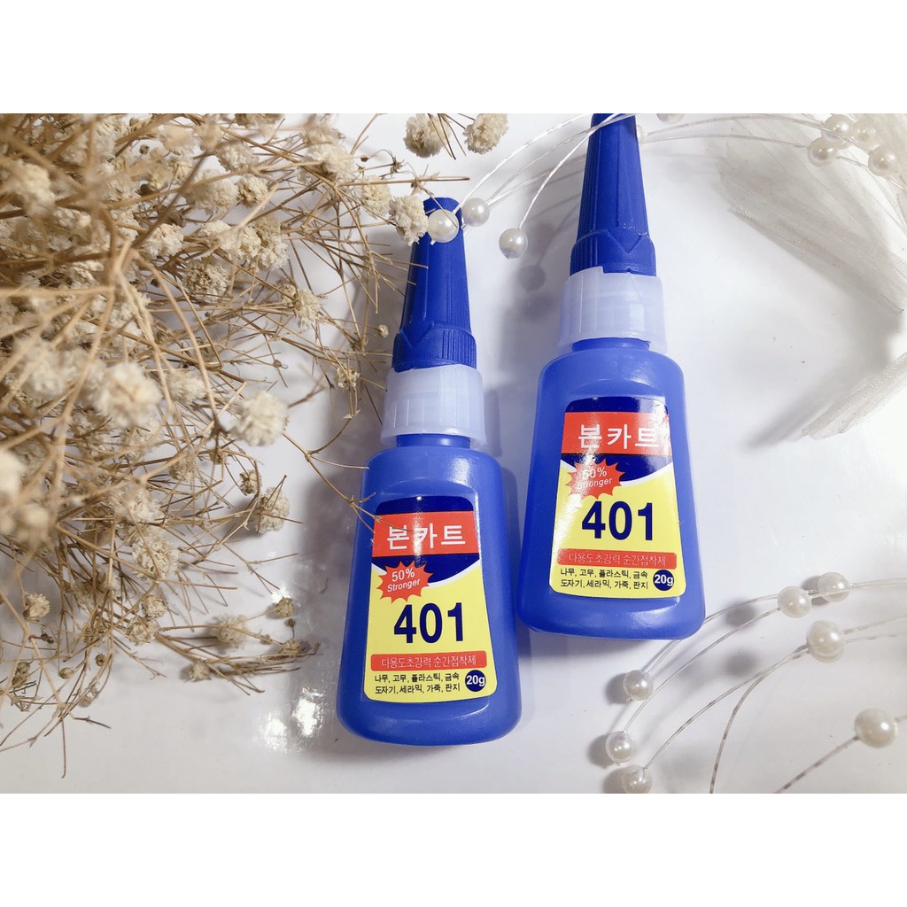 keo 401 dùng nhiều công dụng đặc biệt chuyên dùng để gắn móng nails