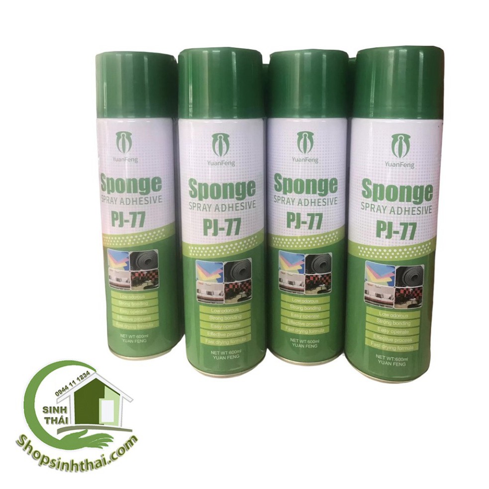 Chai keo xịt dán xốp dán tường giấy thảm nỉ thảm simili vải gỗ mút cách âm - keo dán xịt đa năng PJ - 77