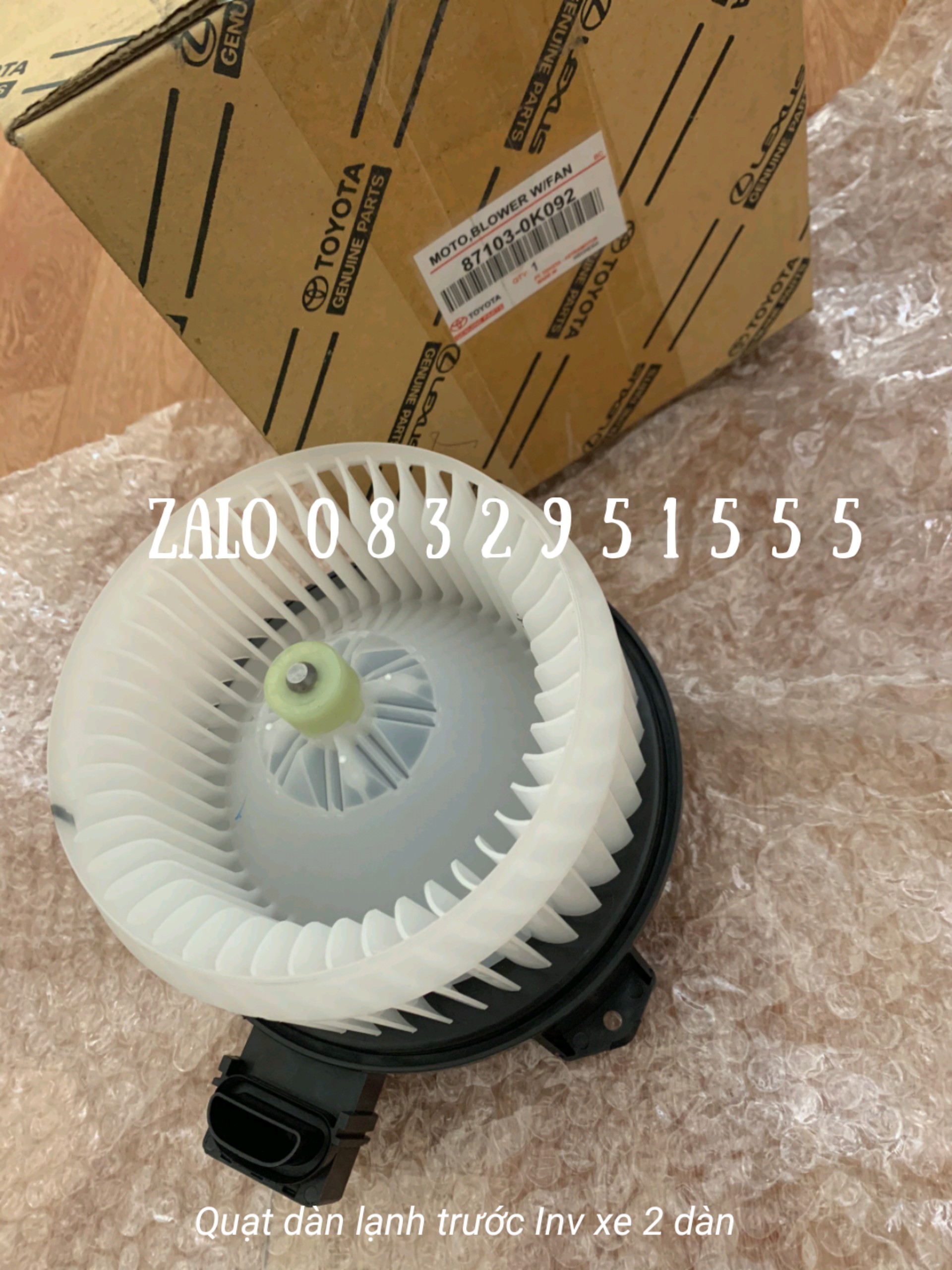 quạt dàn lạnh trước Innova 05 - 11 ( xe 2 dàn , xịn )