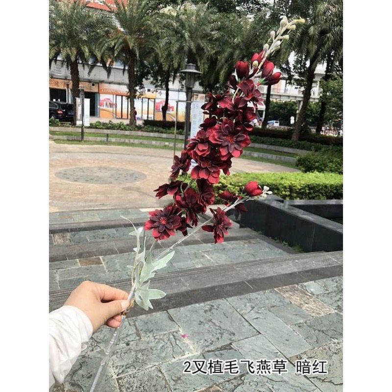 Hoa phi yến mốc 2 nhánh dài 70cm - Hoa giả trang trí