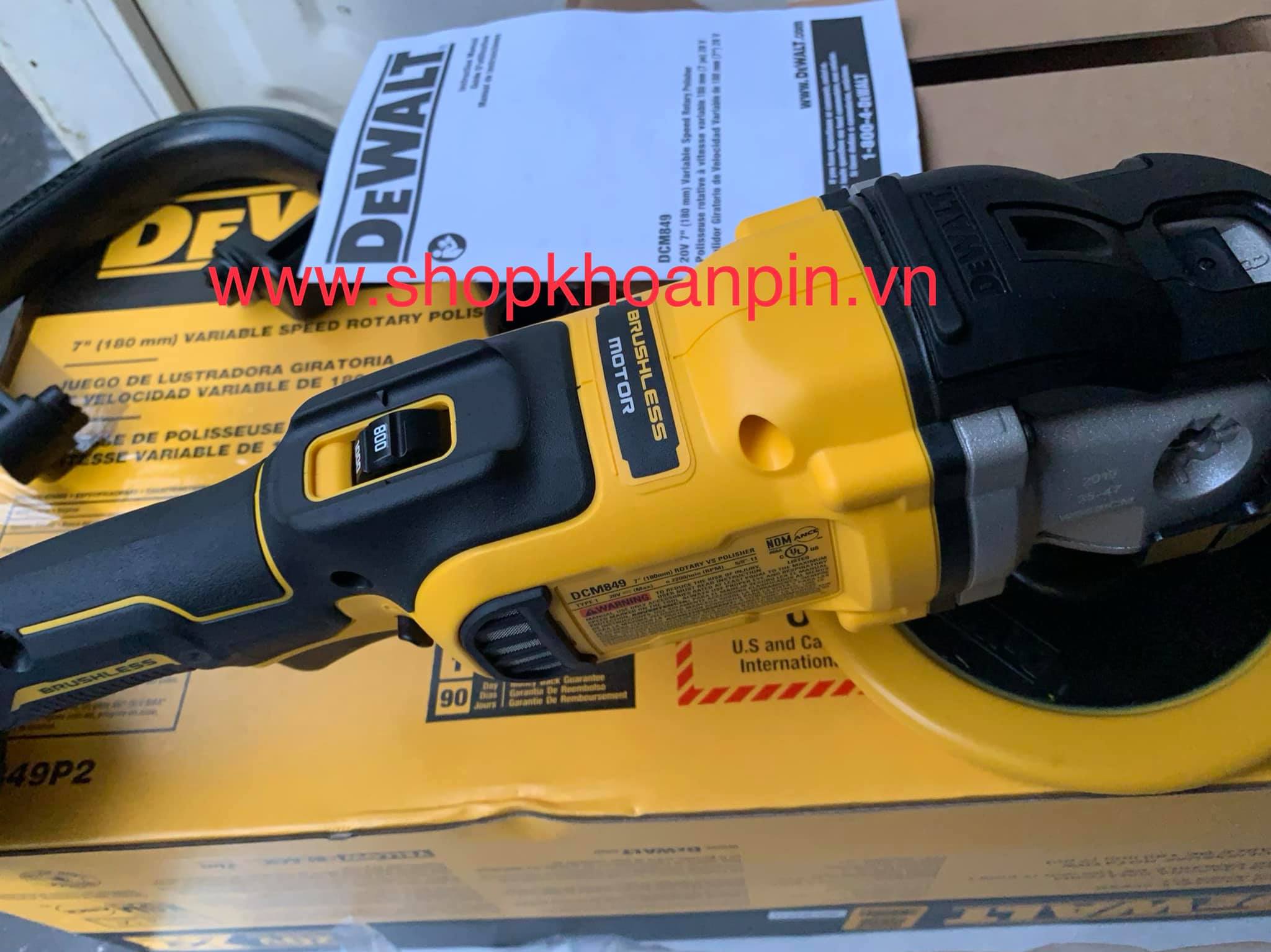 [HCM]Máy đánh bóng dewalt DCM849 20v (thân máy)