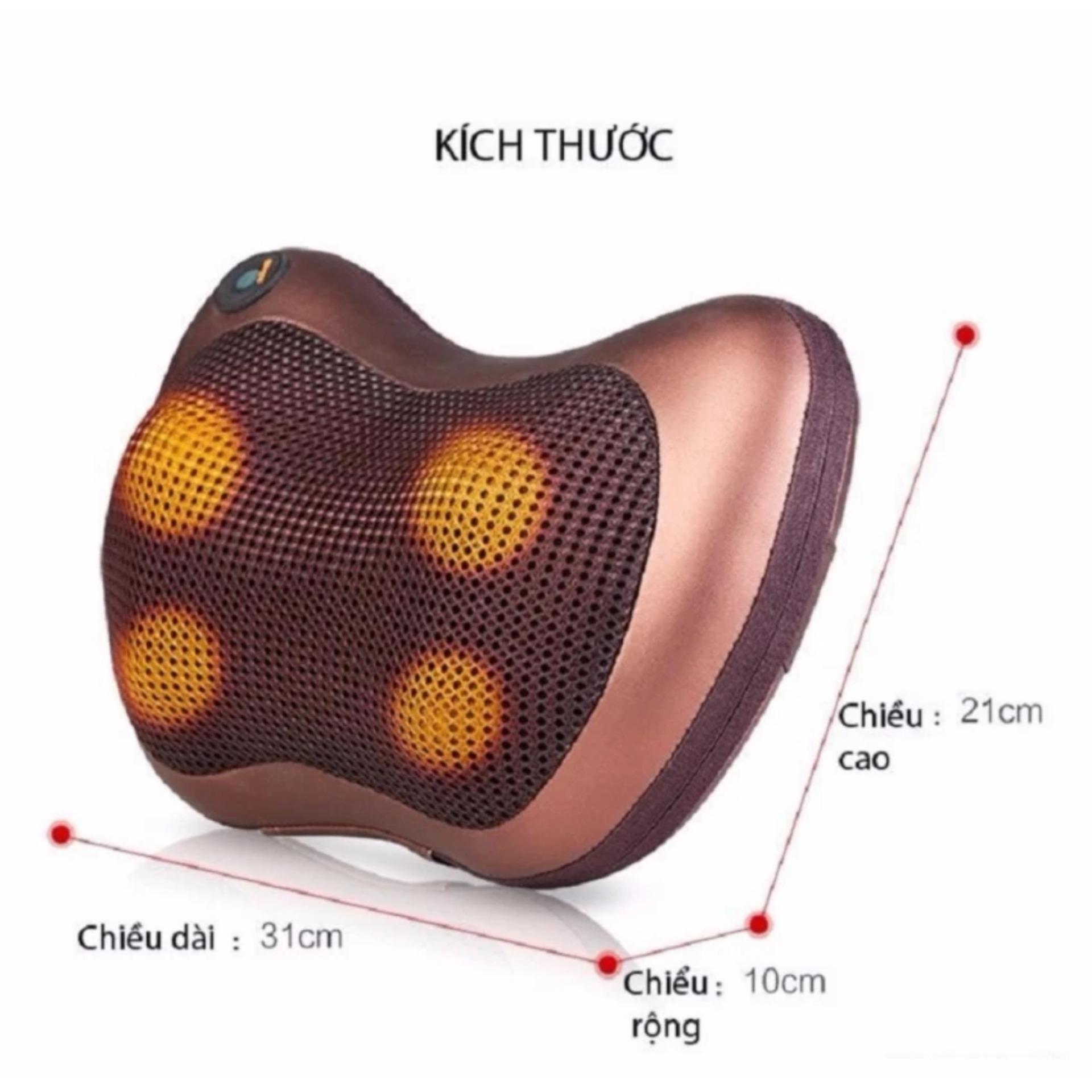Gối mát xa 8 Bi Hồng Ngoại