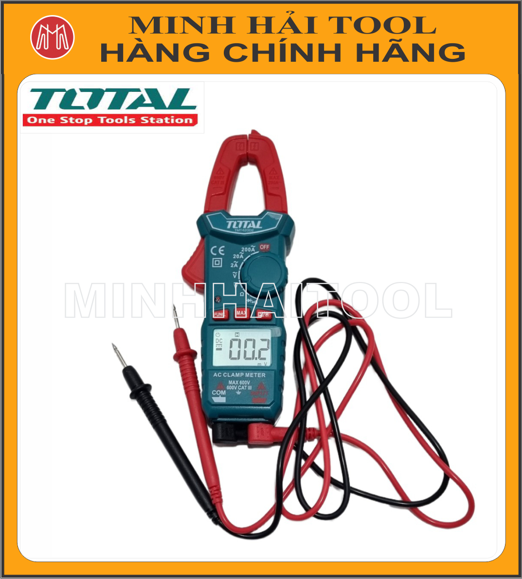 Ampe kìm đo AC kỹ thuật số TOTAL TMT42002