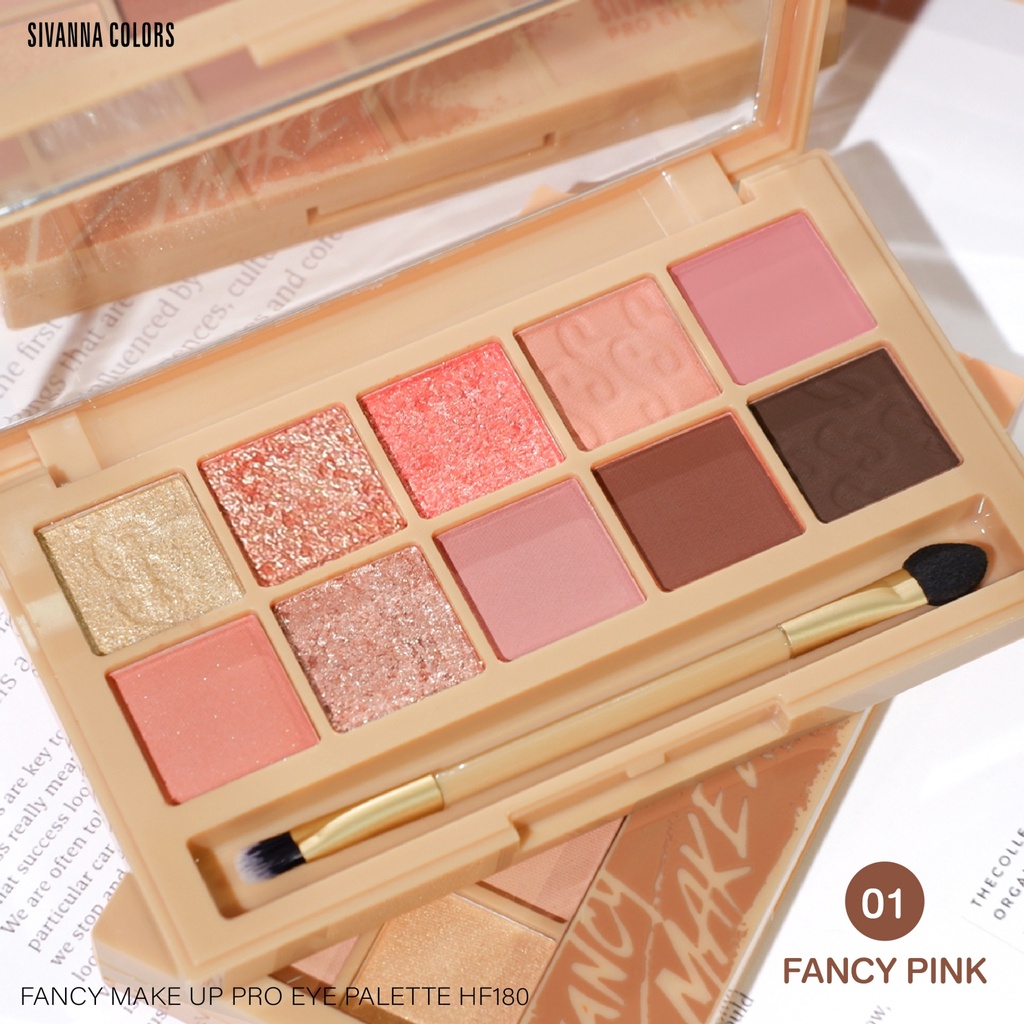 Bảng phấn mắt sivanna colors fancy makeup 10 ô màu kèm cọ hf180