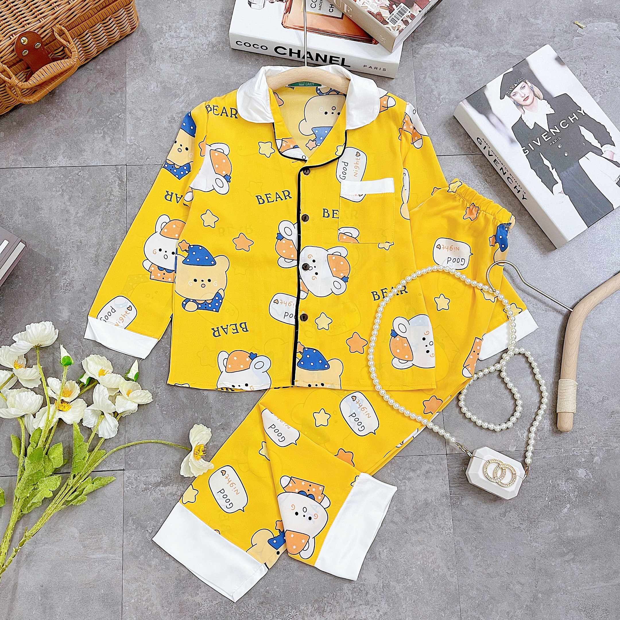 Đồ bộ bé trai, bộ ngủ dài tay pijama cho bé trai size 18-28KG chất kate mềm mịn mát