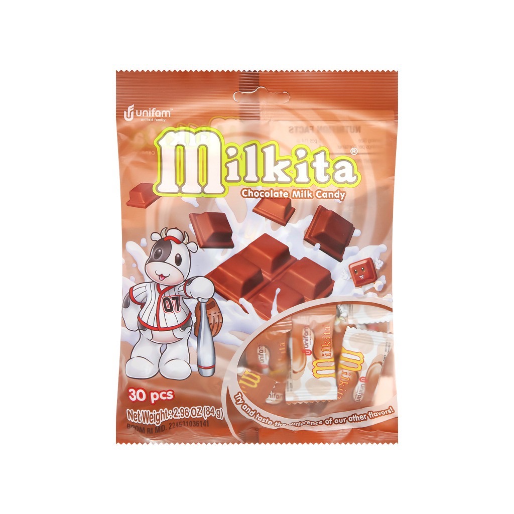 Kẹo sữa bò milkita (socola, dâu, sữa, dưa gang)