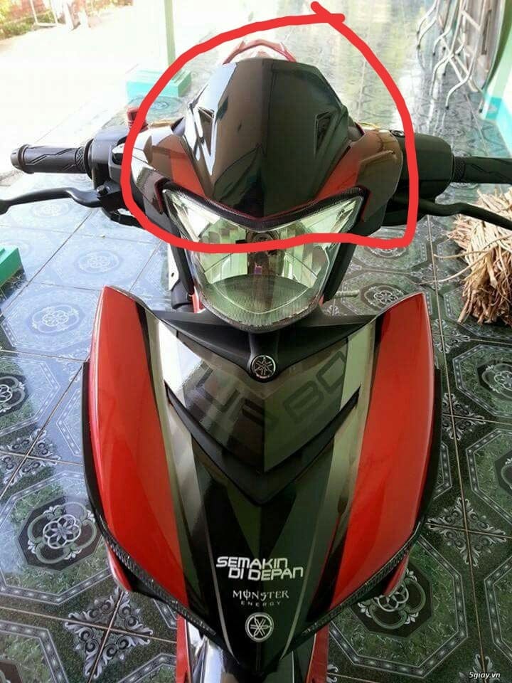 ôp đầu,chắn gió xe exciter 150-winner (đen trơn )