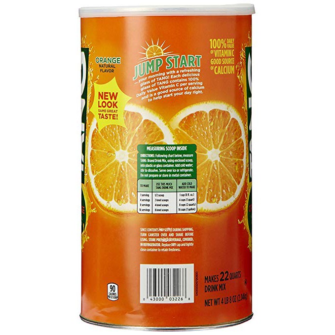 Bột Pha Nước Cam Tang Orange Naranja Của Mỹ (2.04kg)