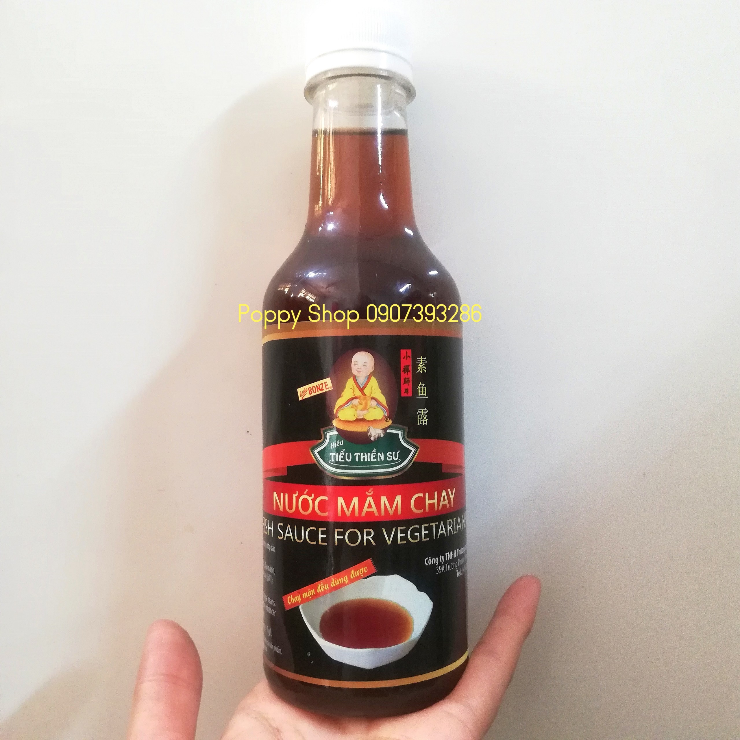 Nước Mắm Chay Tiểu Thiền Sư Hương Vị Mắm Nhĩ Cá Cơm Từ Đậu Nành Chai 300 Ml