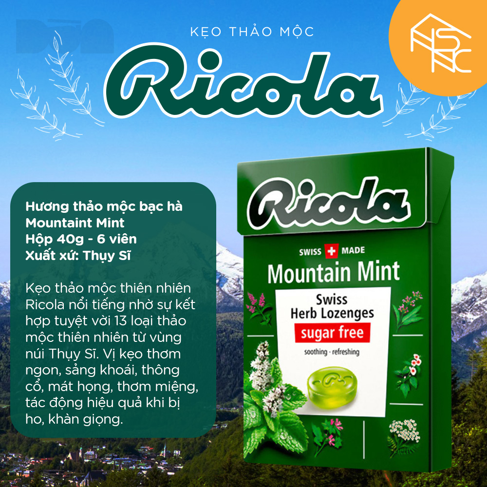 Ricola Kẹo thảo mộc 40G