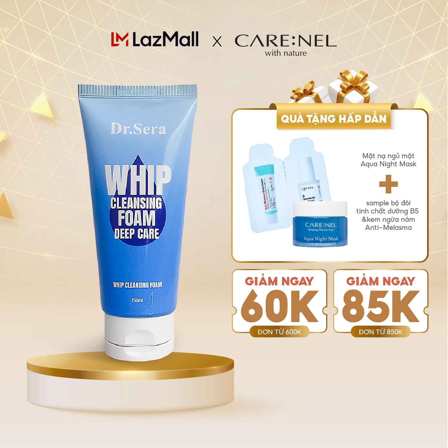 Sữa rửa mặt cho da dầu mụn Whip Cleansing Foam 150ml