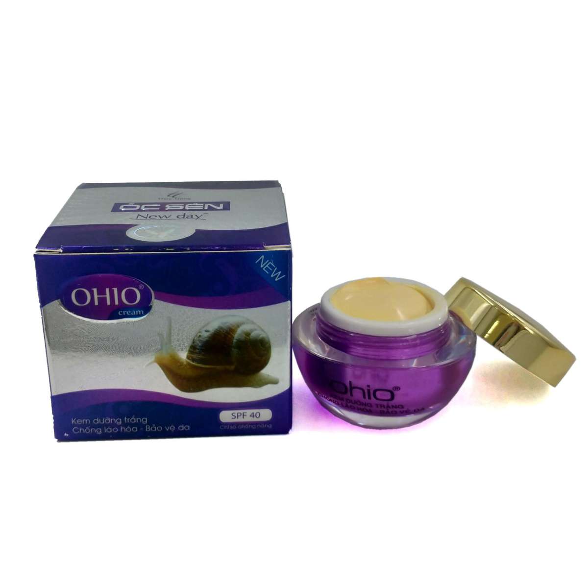 [Hcm]Kem Dưỡng Trắng Chống Lão Hóa Bảo Vệ Da Ohio Ốc Sên New Day (20G)