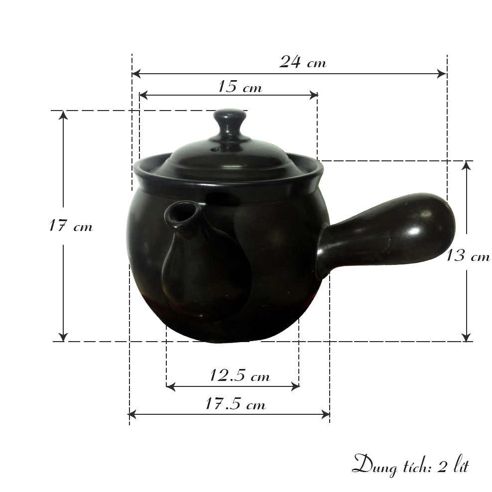 Ấm sắc thuốc bắc 1.8 lít NodaCook