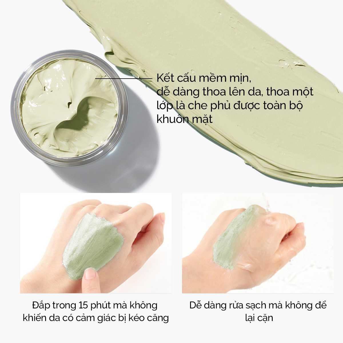 SKINTIFIC Mugwort ANTI PORES & MẶT NẠ ĐẤT SÉT Mặt Nạ bùn MỤN Mặt Nạ Cấp ẩm Mặt Nạ Ngải Cứu 55g