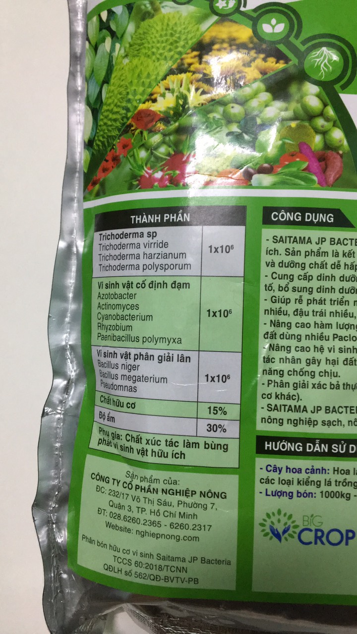 Phân Hữu Cơ Vi Sinh Saitama 1KG