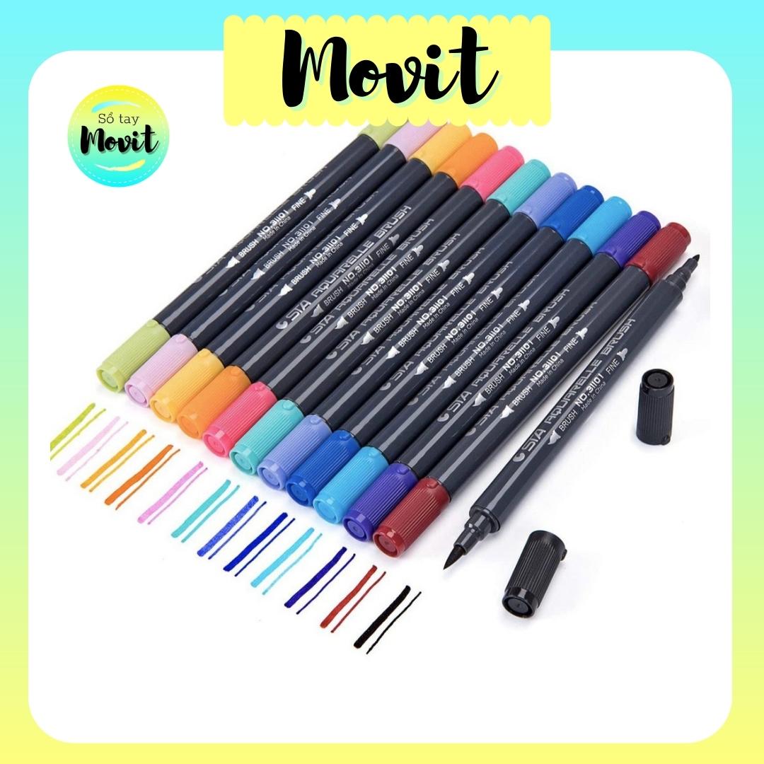 Bộ bút màu Sta Metallic 2 ngòi (ngòi brush và ngòi lông)
