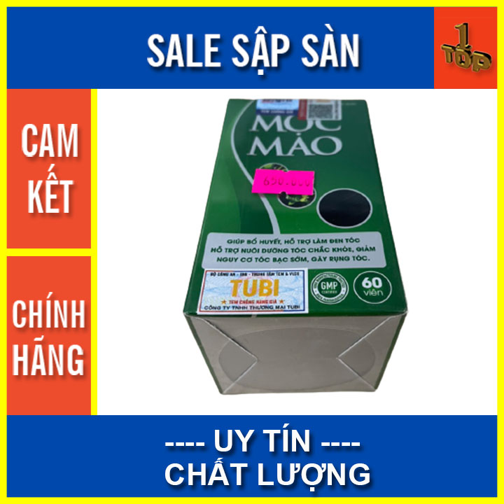 Mộc Mao (Hộp 60 viên , Sủi 20 viên) - Giảm nguy cơ tóc bạc sớm , Top1