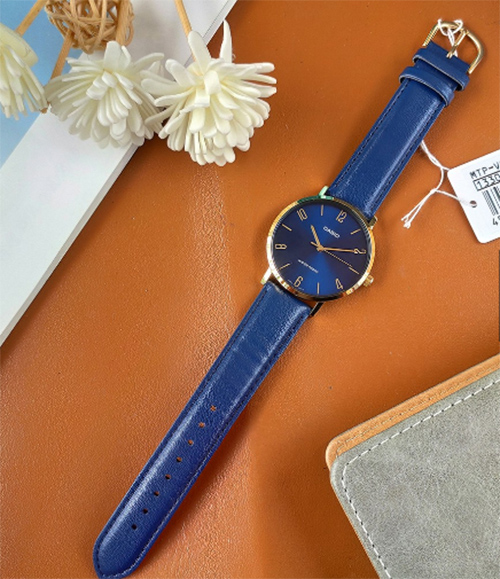 Đồng hồ nữ dây da Casio Anh Khuê LTP-VT01GL-2BUDF